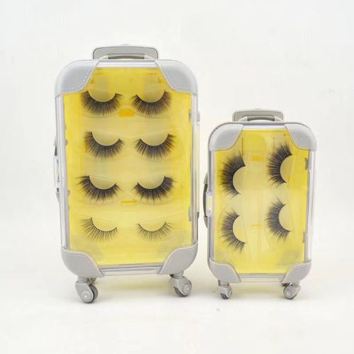 Trolley Case One-Pair Package Mini 2-Pair Luggage Case False Eyelashes Box Packing Box Mini Storage Luggage