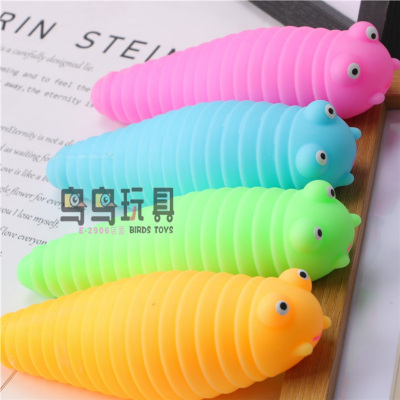 2022 New Decompression Caterpillar Children's Educational Science and Education Vent Toys Luminous Slug Slug Snail Wholesale