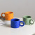 Klein Blue Mug Breakfast Couple Ceramic Water Cup Hand Pinch Cup Design Sense Niche Office Style Coffee Cup