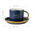 Coffee Cup Small Exquisite Set Female Ceramic Ins Style Cup Spoon Hanging Ear Luxury Household Cup and Saucer Whole