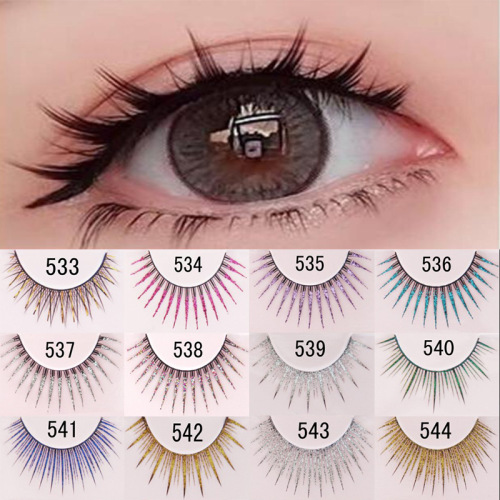 Marys False Eyelashes 3D False Eyelashes Thick Stage Performance Exaggerated Color Eyelash Internet Celebrity Eyelashes Wholesale