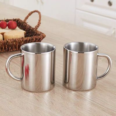 304 Double-Layer Stainless Steel Insulation Water Cup Student Kindergarten Kid's Cup Office Insulation Mug