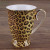 Leopard Print Gold Bone China Cup Large Size Ceramic Coffee Cup Creative Mug in Stock Wholesale Printable Logo