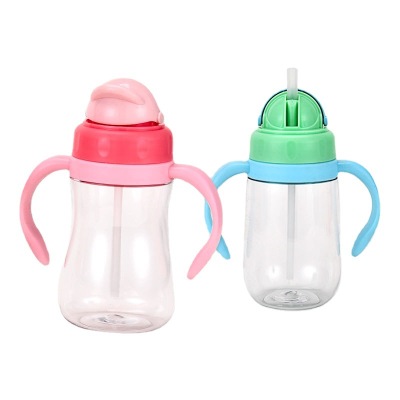 Baby Cup with Handle Simple and Portable Silicone Cup for Water Printable Cartoon Creative Children's Straw Cup