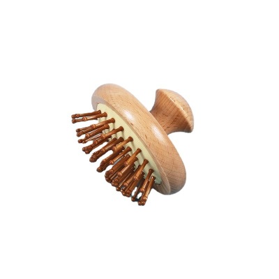 Factory Small Beech Airbag Cushion Comb Leather Massage Comb Small Portable Wash and Shunfa Airbag Comb Wholesale
