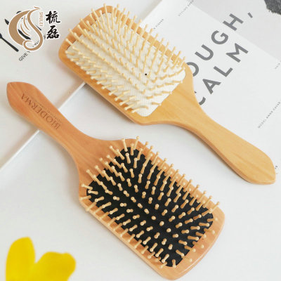 Manufacturers Supply Square Plate Massage and Hairdressing Tangle Teezer Sub Wooden Comb Portable Air Cushion for Logo Airbag Massage Tangle Teezer