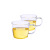 Mingshangde Transparent Glass with Handle 2 Sets Japanese Nordic Simple Small Teacup Mug Factory Wholesale