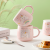 Creative Cartoon Unicorn Ceramic Mug with Lid Cup with Spoon Advertising Gift Cup Custom Logo