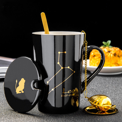 Filter Tea Strainer Ceramic Cup Personality Mug Goddess Festival Coffee Cup Office Water Glass Mother's Day Tea Cup