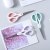 Factory Directly Sales Stainless Steel Student Scissors Macaron Color Art Scissors Office Supplies Two-Color Large and Small Student Stationery Scissors