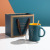 Morandi Contrast Color Series Mug With Cup Lid Spoon Holiday Birthday Hand Ceremony Belt Gift Box Printable Logo