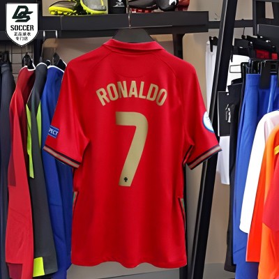2022 World Cup European Cup Portugal National Team No. 7 C Roke Home Player Edition Jersey Soccer Uniform
