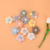 Short Plush Colorful Flower Barrettes Brooch Handmade DIY Accessories Five Petal Flower Ankle Sock Bag Decoration Accessories
