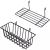 Grid Shelf Wall-Mounted Tray Barbed Wire Supermarket Domestic Storage Rack Shelves Mesh Storage Storage Basket