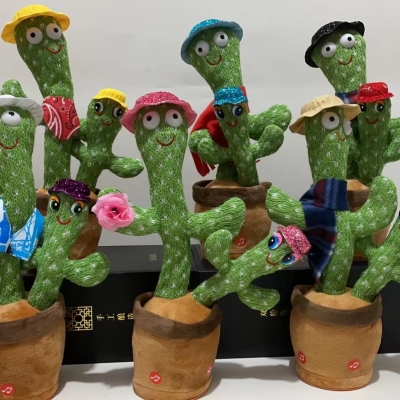 Children's Novel Educational Voice Reread Dancing Mother and Child Cactus Toy