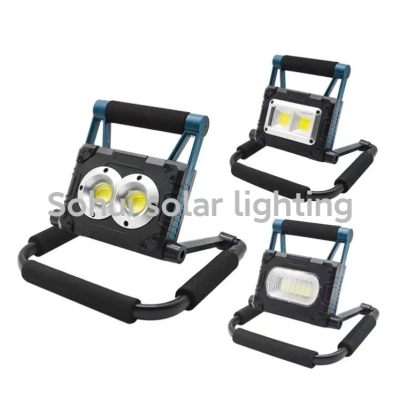 Solar Rechargeable Light Solar Portable Lamp Solar Camping Buckle Solar Charging Unit Cob Floodlight