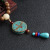 Nepal Handmade Ornament Pendant Retro Ethnic Sweater Chain Wooden Bead Necklace Long Women's Accessories Decorative Pendant