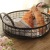 Double-Ear Hand-Knitted Iron Bread Plate Fruit Basket Sundries Desktop Storage Basket Storage round Handle Basket