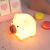Cartoon Bedroom Small Induction Night Lamp New Cute Luminous Pig Silicone White Light Warm Light Bedside Lamp Factory Wholesale