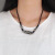 Ethnic Style Tibetan Agate Dzi Bead Necklace Necklace Men's Simple All-Match Laid-Back Cotton and Linen Accessories Sweater Chain Women
