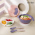 Children's Feeding Tableware Baby Feeding Spork Snack Catcher Baby Solid Food Bowl Compartment Tableware Non-Slip Drop Proof Bowl