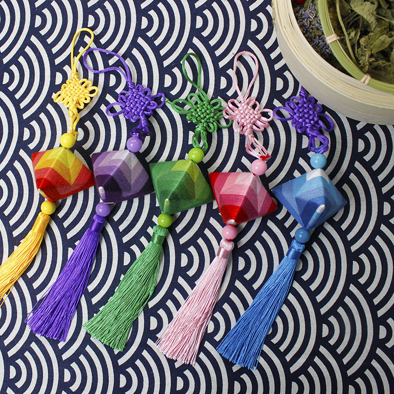 端午节粽子香包手工材料包 diy艾草缠线香袋 幼儿园公司活动赠品