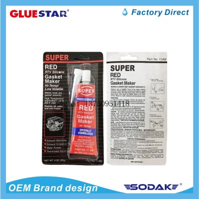 High Temp Grey RTV Silicone Adhesivo 32g Gya Sealing Glue Gasket Maker Silicona Aluminio RTV