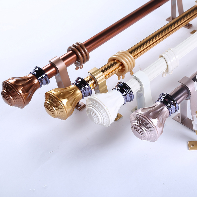 新款窗帘轨道窗帘杆 罗马杆厂家货源铝合金静音滑轨品质生活家装