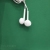 Wire Control Small Earphone P100 White Small Earphone 3.5 Jack Plug-in Universal Music Audio Small Earphone