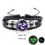 God Peripheral Time Stone Black Leather Bracelet Men and Women Jewelry Anime Game Eye of God Bracelet in Stock Whole