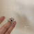 Cute Girlish Style Metal Flower Tassel Ring Japanese and Korean Open Ring Niche French Sweet Online Influencer Ring