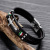 Cross Accessories Men's Leather Bracelet Retro Multi-Layer Braided Bracelet Titanium Steel Leather Cord Bracelet