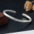 Silver Twist Bracelet for Women Retro Easy Matching Characters Sterling Silver Open Bracelet Silver Bracelet Wholesale