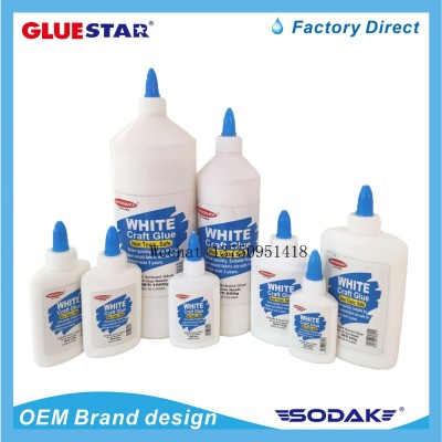 White Adhesive Glue for Wood Furniture Paper Leather Handcraft Non Toxic Washable White Glue