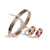 and Korean New Titanium Steel Rose Gold Men and Women Couple Bracelet Bracelet Fashion Simple Bracelet Lettering Version