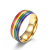 Amazon Sources Rainbow Flag Gay Gay Titanium Steel Ring 18K Gold Plating Lala Ring