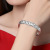 Female Mahjong Must Win Artifact Pure Silver Bracelet Silver Bracelet National Fashion Wide Face Silver Bracelet