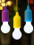 LED Portable Colorful Light with Pull Rope Retro Lighting Bulb Tent Camping Camping Cable Light Bulb Cable Small Night Lamp