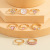 Border New Personalized Fashion Yin and Yang Gossip Pink Full Diamond Flower Letter Love HeartShaped Ring EightPiece Set