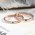 and Korean New Titanium Steel Rose Gold Men and Women Couple Bracelet Bracelet Fashion Simple Bracelet Lettering Version