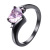 CrossBorder Hot Accessories Rainbow Color Stone Zirconium Diamond Black Ring Female Opal Hot Creative Jewelry