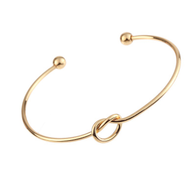 Supply Quality New Style Metal Knot Ornament Accessories Bracelet Minimalist Temperament Women's Bracelet Direct Sales