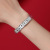 Female Mahjong Must Win Artifact Pure Silver Bracelet Silver Bracelet National Fashion Wide Face Silver Bracelet