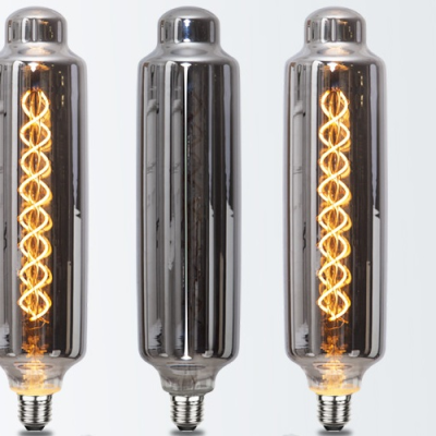 Electroplating Smoky Color LED Filament Lamp Tt75 Special-Shaped Flexible Filament Lamp E27 Lamp Custom