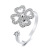 Border Hot Selling Personality AllMatch Rotatable Adjustable Anxiety Relieving Stress Silver Plated Zircon Ring Whole