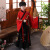 Children's Han Chinese Costume Girls' Chinese Classics Suit Boys' Ancient Costume Three-Character Sutra Chinese Style Spring and Summer Cross-Collar Ruqun Children's Costume