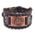 Qinuo New Retro Nordic Viking Totem Bracelet Cowhide Bracelet Luen Letter Alloy Bracelet Factory Direct Sales