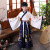 Children's Han Chinese Costume Girls' Chinese Classics Suit Boys' Ancient Costume Three-Character Sutra Chinese Style Spring and Summer Cross-Collar Ruqun Children's Costume