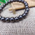 E033 Special Offer Simple Beaded Elastic Magnetic Magnet Bracelet Black Beads Magnetic Therapy Health Care Hand Jewelry