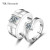 Open Couple Ring Female Korean Style Zircon Wedding Diamond Ring Open Rings for Couples Live Streaming on Kwai